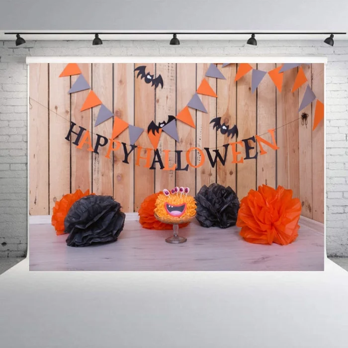 1.25×0.8m Holiday Party Photography Background Halloween Decoration Hanging Cloth, Style: WS-173