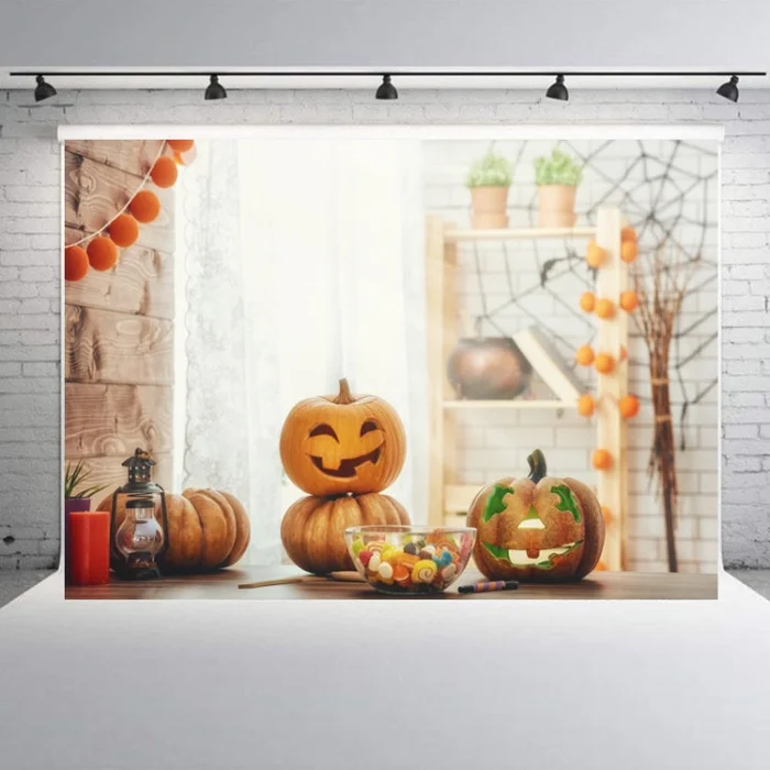 1.25×0.8m Holiday Party Photography Background Halloween Decoration Hanging Cloth, Style: WS-187
