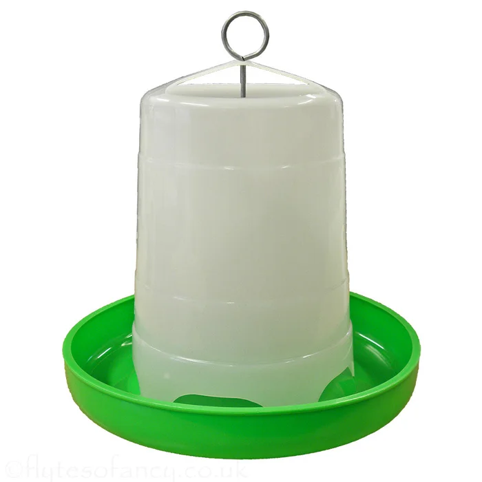 1.5kg Plastic Chicken Feeder (Green & White)