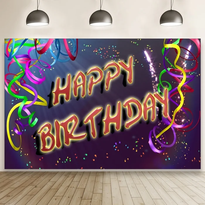 1.5m x 1m Flower Series Happy Birthday Party Photography Background Cloth(MSD00702)