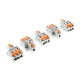 1 Way In 3 Way Out Quick Wire Connector Splitter, 32A, 250V AC – Pack of 5