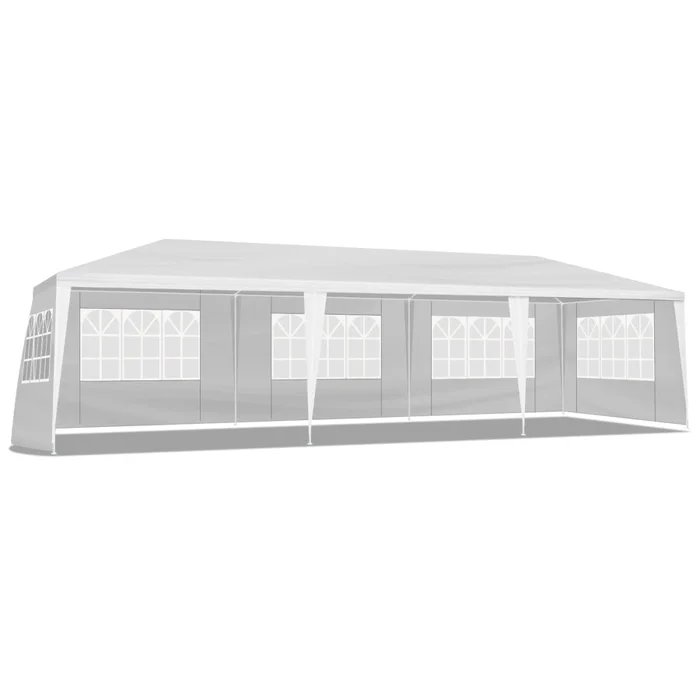 10’x30′ Outdoor Party Tent with 8 Removable Sidewalls, Waterproof Canopy Patio Wedding Gazebo, White 97185781
