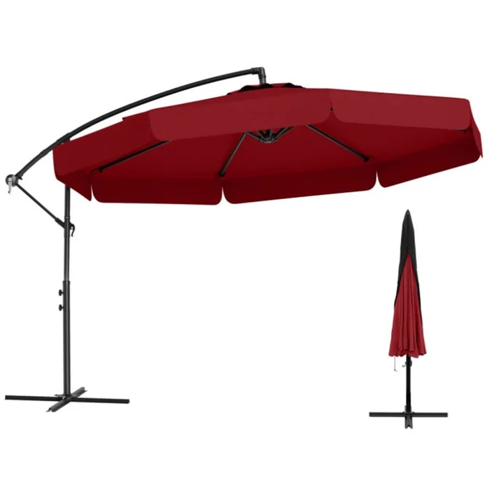 10 Feet Patio Cantilever Umbrella – Wine 39676557