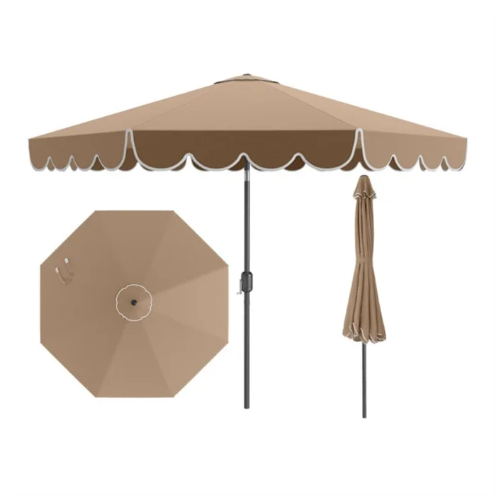 10 Feet Patio Umbrella with Crank Tilt Adjustment – Beige 07159711