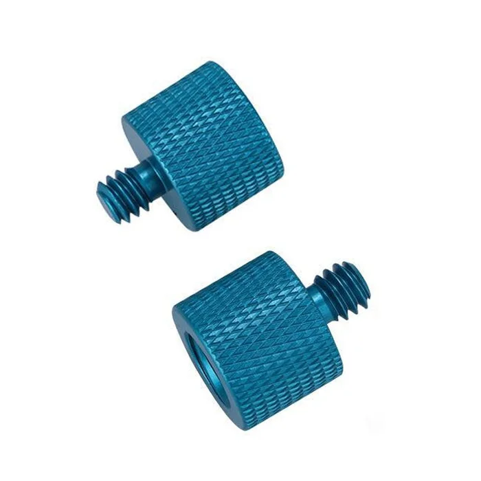 10 PCS Screw Adapter 3/8 Female to 1/4 Male Screw(Blue)