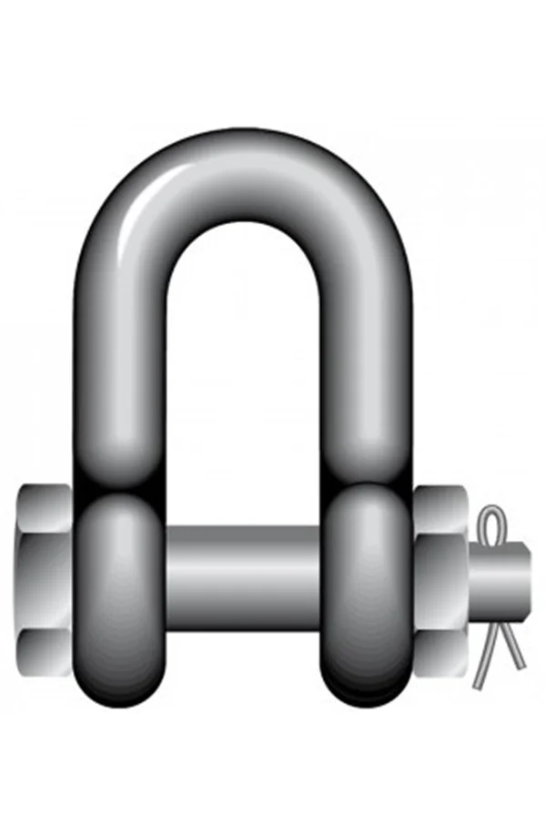 1000kg Stainless Steel Dee Shackle with Safety Bolt