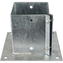 100mm 4″ – Bolt Grip Post Support Bolt Down by 4 holes to hard Surface Galv