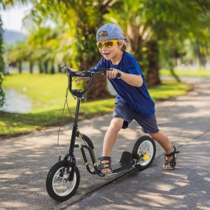 12-inch children’s scooter with adjustable height. – Black 09725777