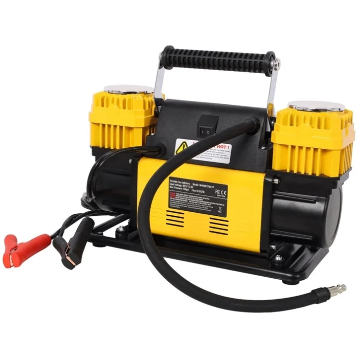 12V Dual Cylinder Heavy Duty Air Compressor,Tire with Pressure Gauge, Max 150 PSI,Tire 26483826