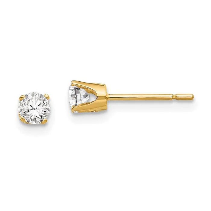 14k 3.5mm CZ stud earrings