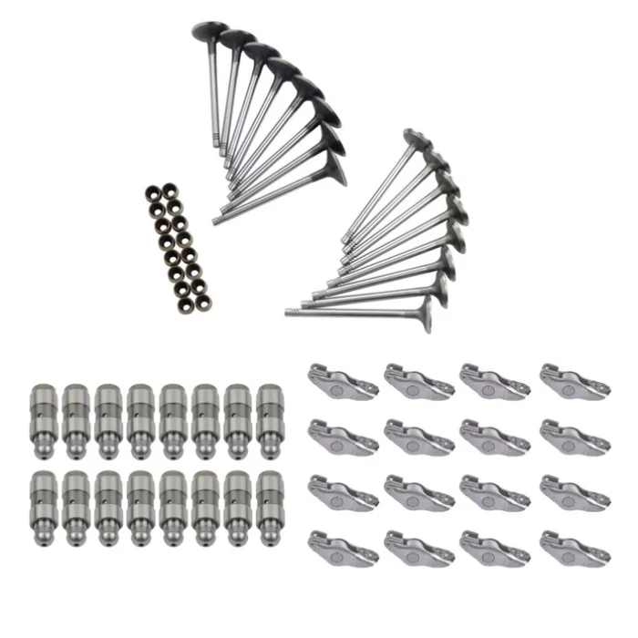 16x Intake Exhaust Rocker Arms Lifters+16x Valves For VW Jetta Passat Audi 2.0 022109423D 06E109417P 55094720