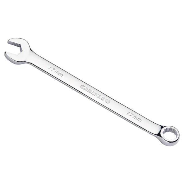 17MM 12 PT. FULL POLISH LONG COMBO WRENCH
