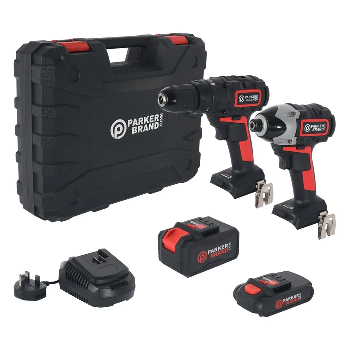 18V Cordless Drill & Impact Driver Twin Set – 4.0Ah & 1.3Ah Batteries, 260Nm Torque, Case & Fast Charger