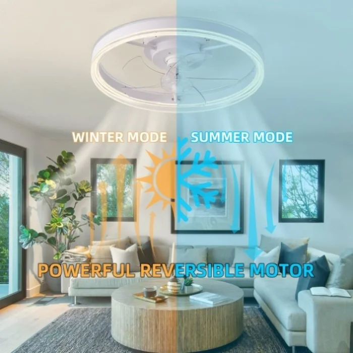 19.7 inches fan light RGB color lights three color temperature 6-speed adjustable wind power 58970078