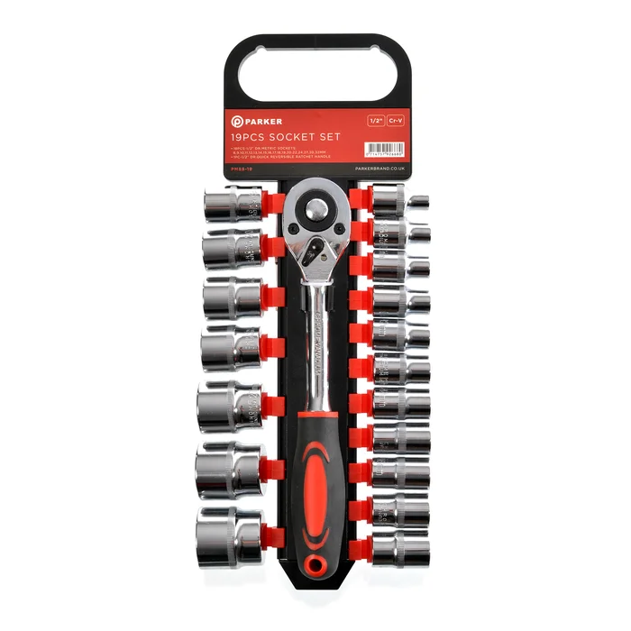 19 Piece Socket Set – 1/2″ CRV
