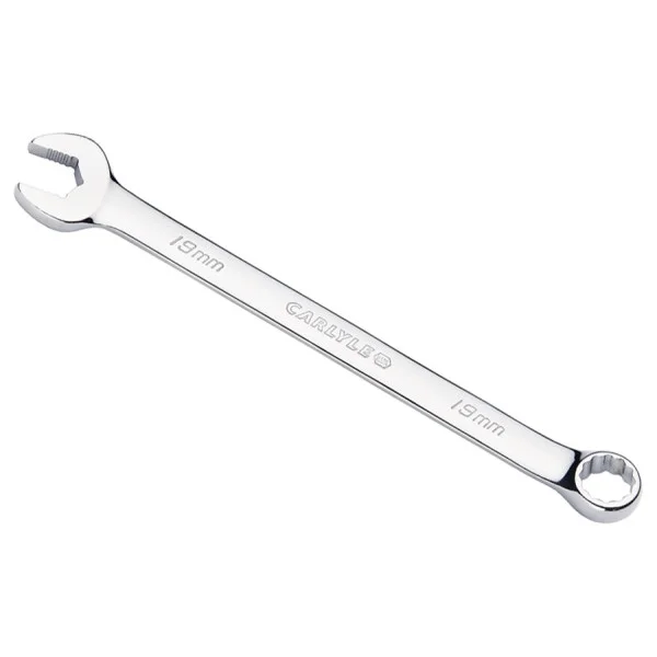 19MM 12 PT. FULL POLISH LONG COMBO WRENCH