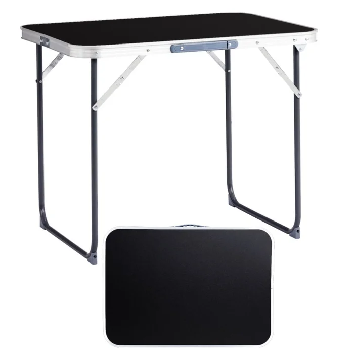 2.3ft Aluminum Camping Folding Table black 73312515