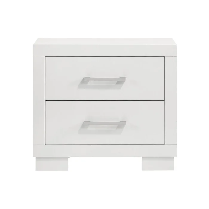 2 Drawers MDF Nightstand in Cream White Finish GL-B016P254531