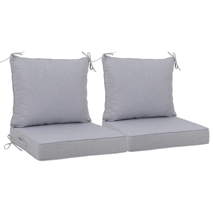 2 PCS Set 24×24 in Outdoor Deep Seat Cushion- Waterproof Fade-Resistant Patio Furniture Cushions 30408506