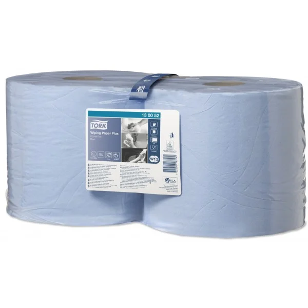2 Ply Premium Wiping Paper Plus – Blue – 2 x 255m Combi Rolls