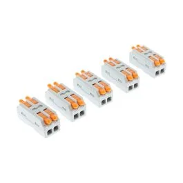 2 Way Quick Wire Connector Splitter, 32A, 250V AC – Pack of 5