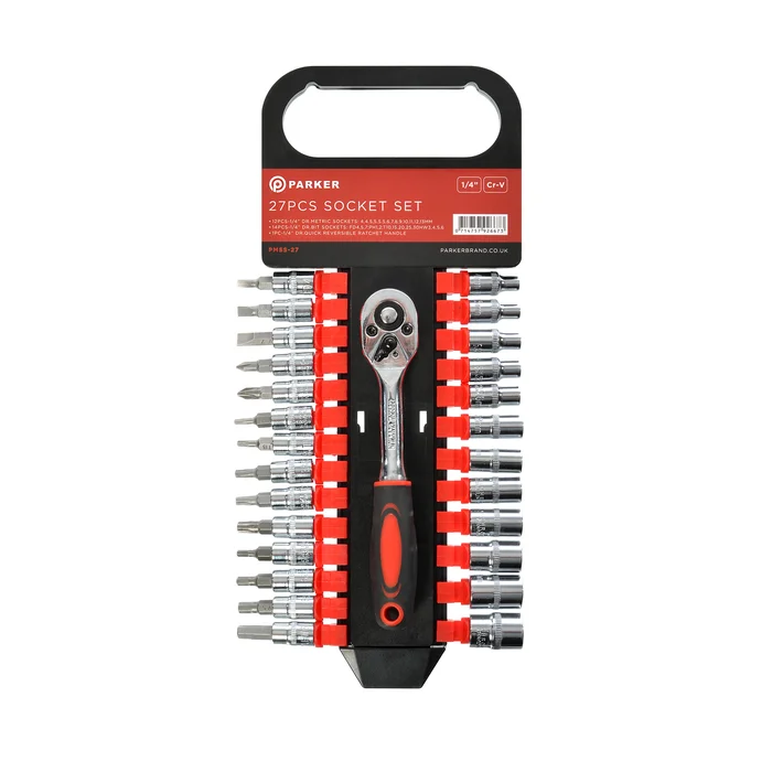 27 Piece Socket Set – 1/4″ CRV