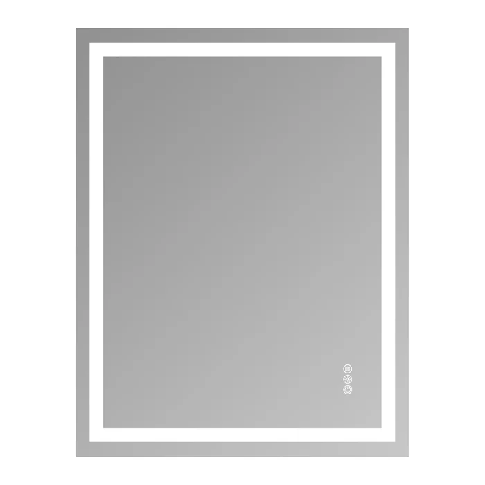 28×36″ Frameless Tempered Mirror Dual LED Light Strips Front and Back Lighting[Unable to ship on 53645378