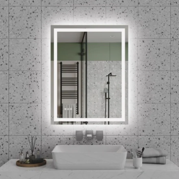 28″x36″ LED Bathroom Mirror, Front-Lit and Back-Lit, 3 Color Tem Adjustable, Brightness Memory, 85015840
