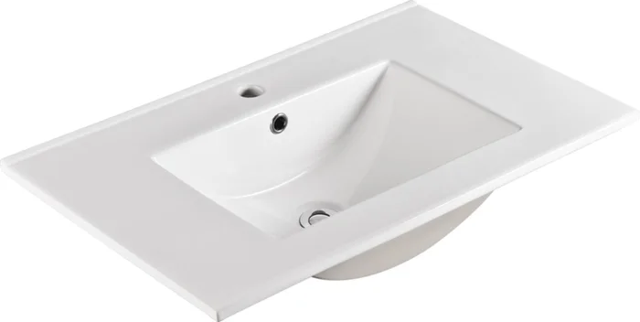 30 Inch Ceramic Vanity Top, 29.9″D x 18.3″W x 6.7″H, Glossy White GL-W1972P164376