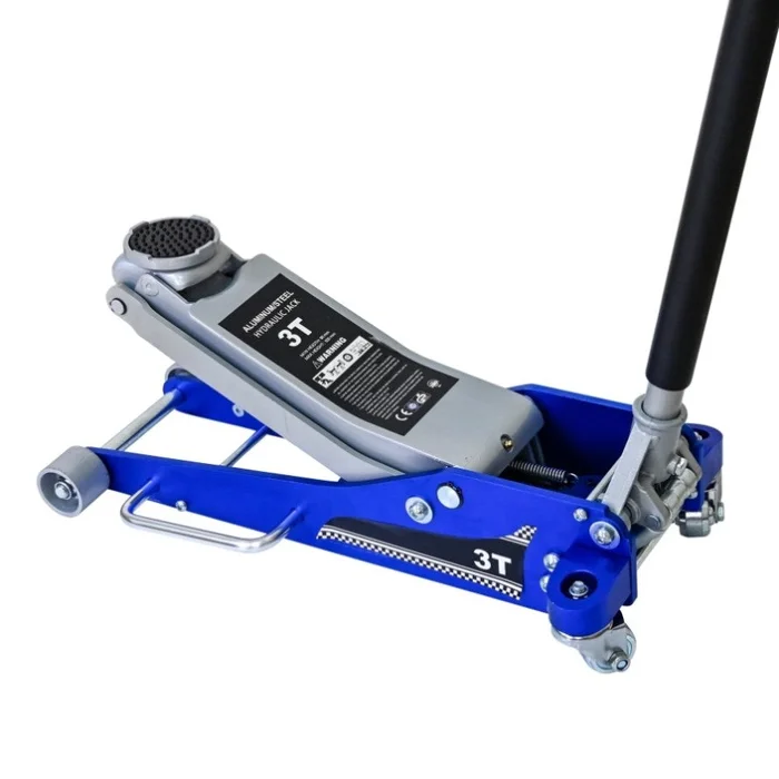 3T Aluminum Iron Horizontal Jack/Hydraulic Trolley Service/Floor Jack with Extra Saddle GL-W1102P154126