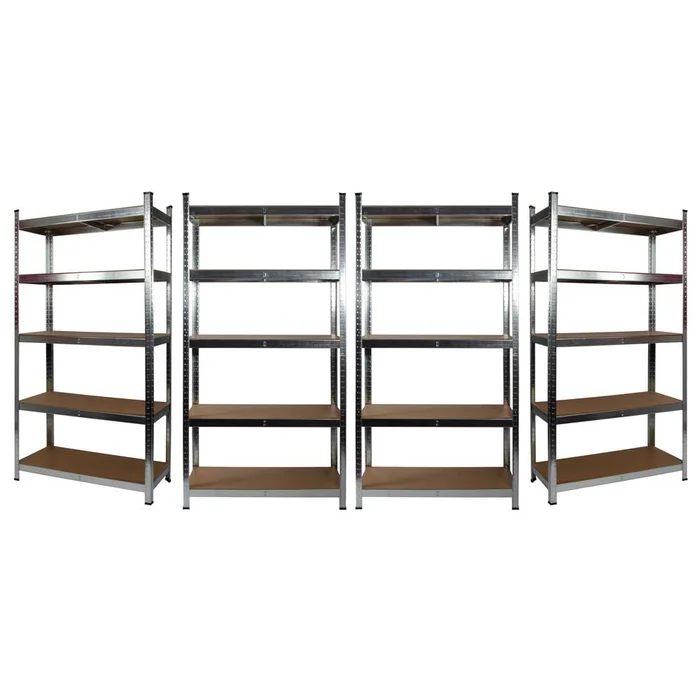 4 x Galvanised Garage Shelving Unit (175KG) – Boltless