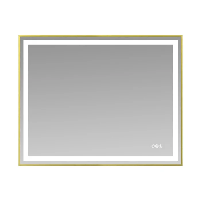 40×32″ Gold Eco-Friendly Silver Mirror Dual LED Light Strips Front and Back Lighting[Unable to ship 64810766