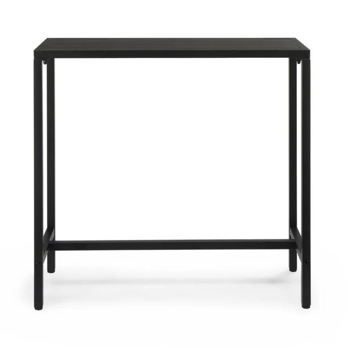 40in Iron With Adjustment Knob Patio Bar Table Black 68801845