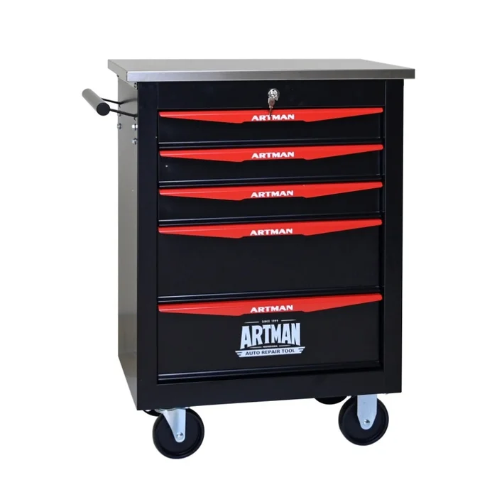 5 Drawers Multifunctional Tool Cart with Wheels,Metal Rolling Tool Cart Storage for Garage Workshop GL-W1102P245250