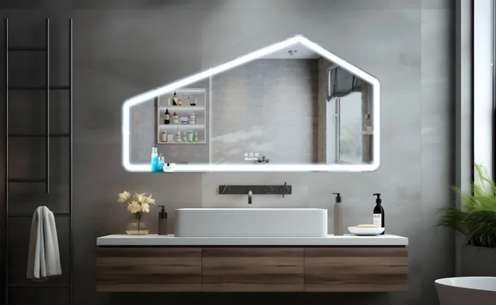 52*28 inch LED Bathroom Vanity Mirror Wall Mounted Adjustable White/Warm/Natural Lights Anti-Fog GL-W708P235364