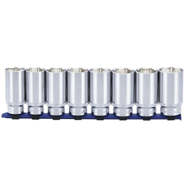 8 PC 1/2IN DR 6 PT DEEP SOCKET SET METRIC