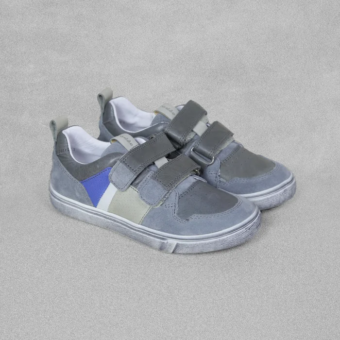 ‘Froddo’ Grey Leather Shoes with Velcro Straps – Size UK Child 13 / EU32