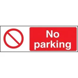 ‘No Parking’ Sign 400mm x 300mm 1mm Semi Rigid Plastic