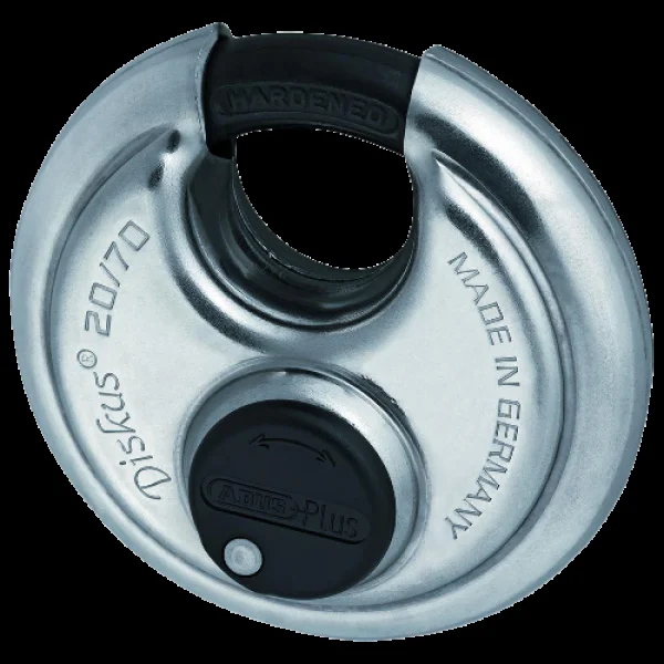 ABUS 20 Series `Plus` Mechanism Diskus Discus Padlock 71mm 20/70 – Black Chrome
