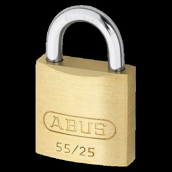 ABUS 55 Series Open Shackle Padlock 24mm Keyed To Differ 55/25 – Brass