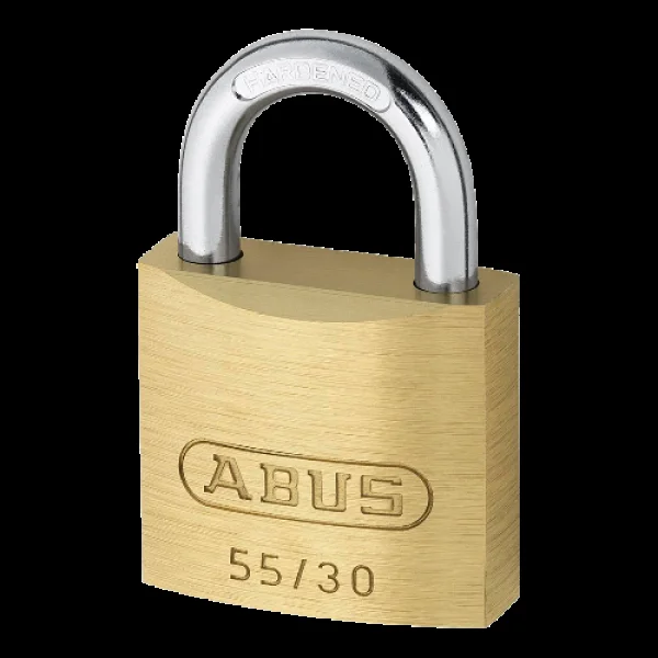 ABUS 55 Series Open Shackle Padlock 38mm Keyed To Differ 55/40 – Brass