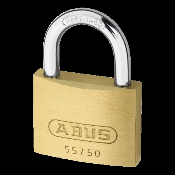 ABUS 55 Series Open Shackle Padlock 48mm Keyed To Differ 55/50 – Brass