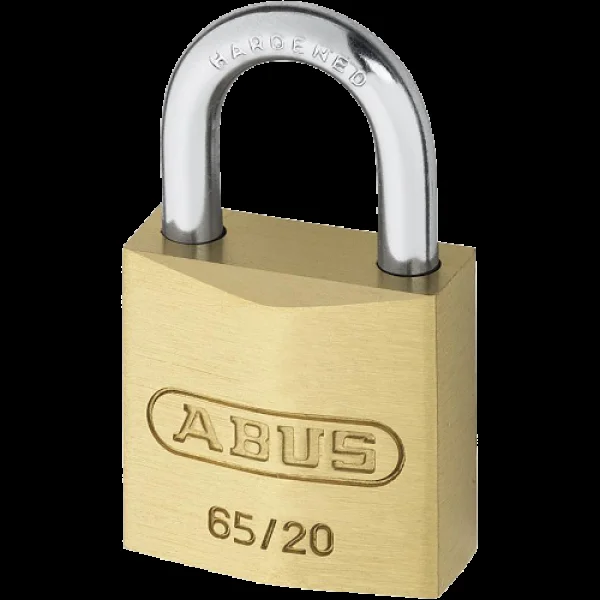 ABUS 65 Series Open Shackle Padlock 20mm Keyed Alike 6204 65/20 – Brass