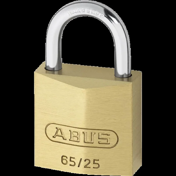 ABUS 65 Series Open Shackle Padlock 25mm Keyed To Differ 65/25 – Brass