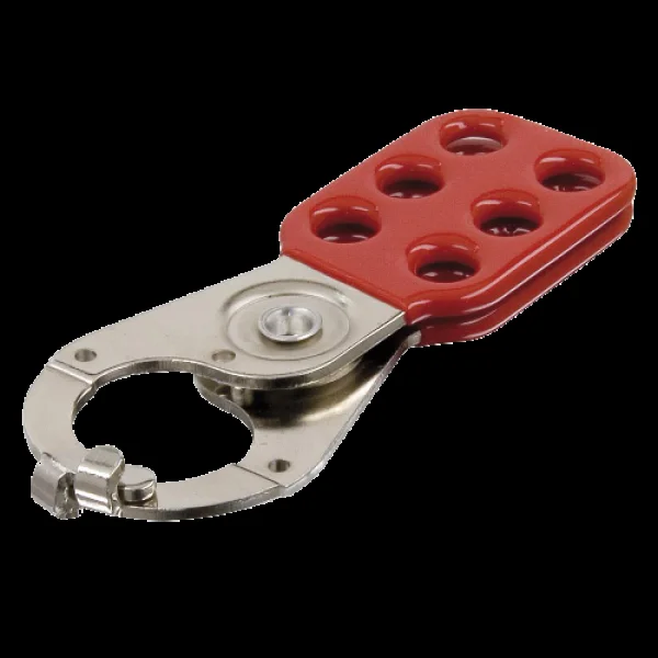 ABUS 800 Series Lock Off Hasp With Safety Clamp 1 Inch Red 801