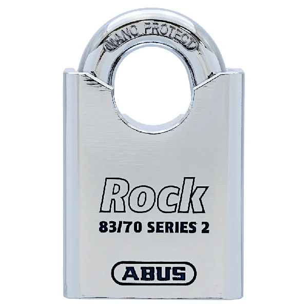 ABUS 83CS 70 Rock Series 2 Closed Shackle Steel Padlock Body Only Without Cylinder Accepts Half Euro Standard Key Shackle Retaining