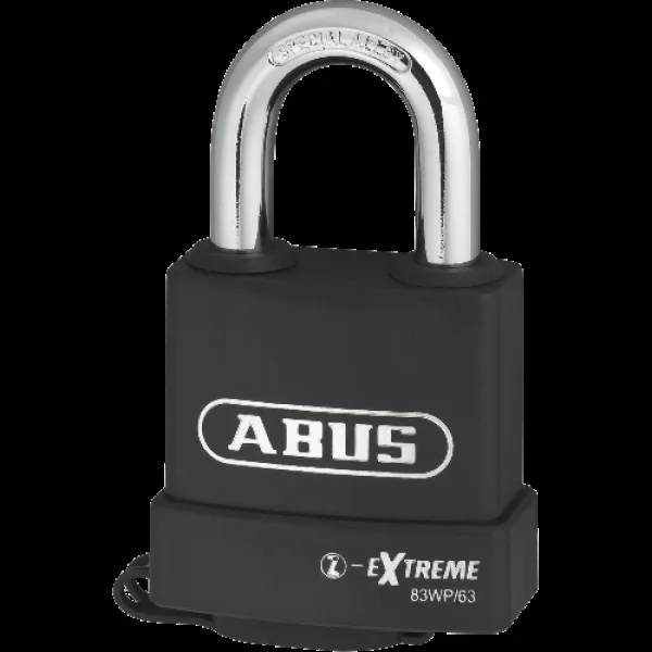 ABUS 83WP Series Weatherproof Steel Open Shackle Padlock 65mm Keyed To Differ 83WP/63 – Hardened Steel