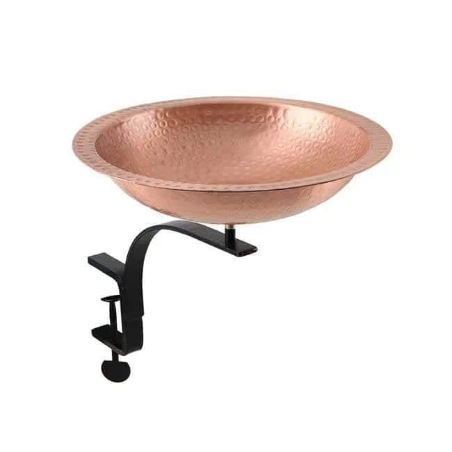 Achla BBHC-02T-S Hammered Staked Birdbath, Solid Copper & Black