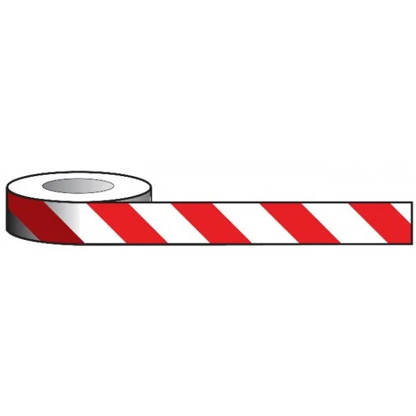 Aisle Marking Tape – Red/White – 33m x 50mm