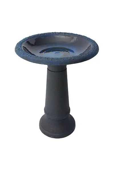 Algreen Birdbath Blue Marble 20×25″